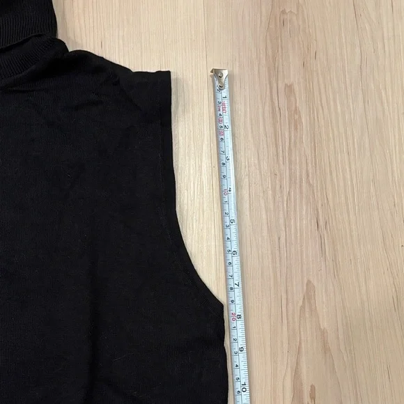Anne Klein Black Knit Sleeveless Turtleneck - Picture 5 of 7